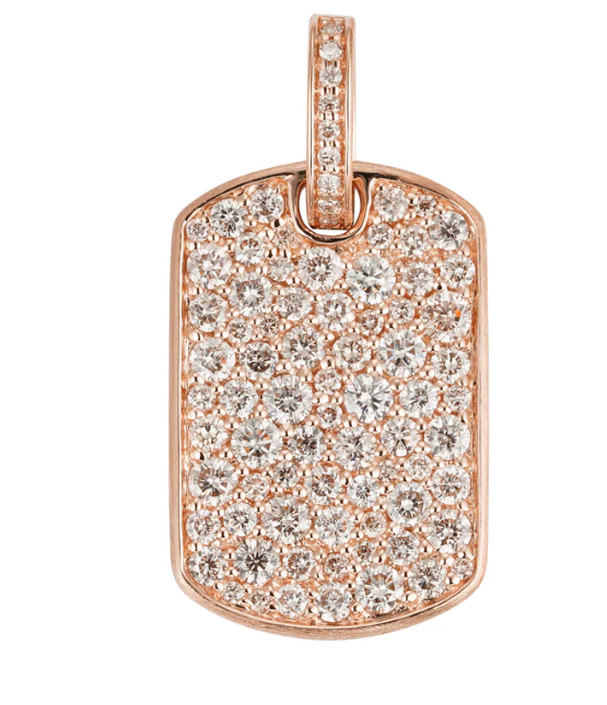 Diamond & Gold Tag Pendant