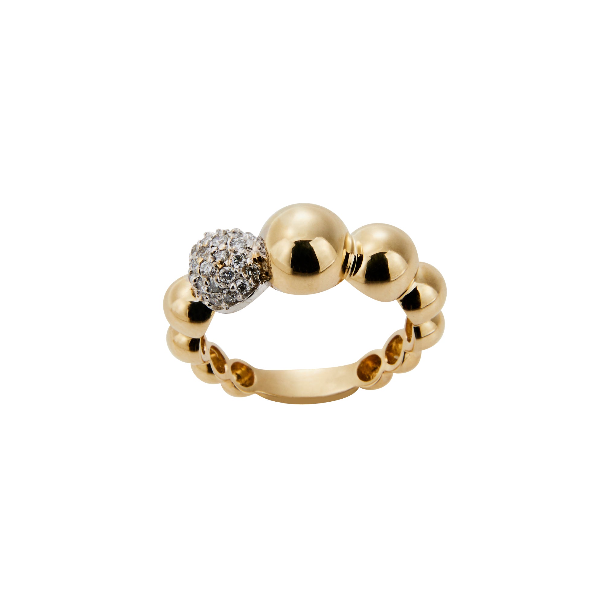 Gold Bubble Ring from Jeuje Fine Jewelry on a white background