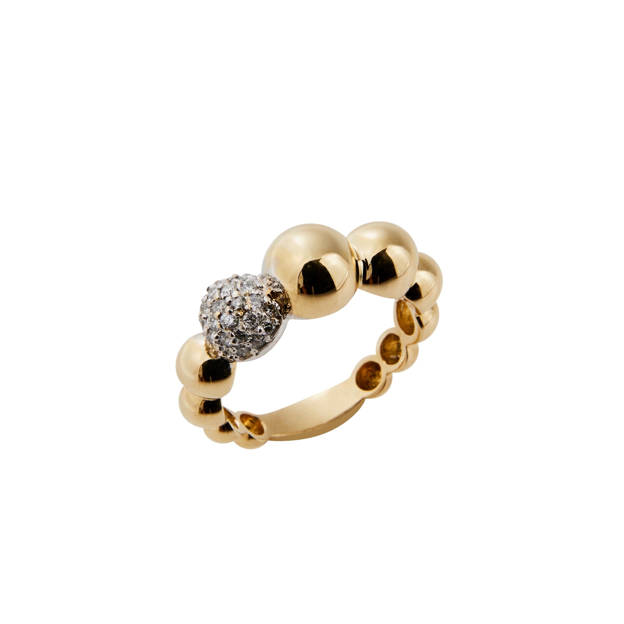 Gold Bubble Ring from Jeuje Fine Jewelry on a white background