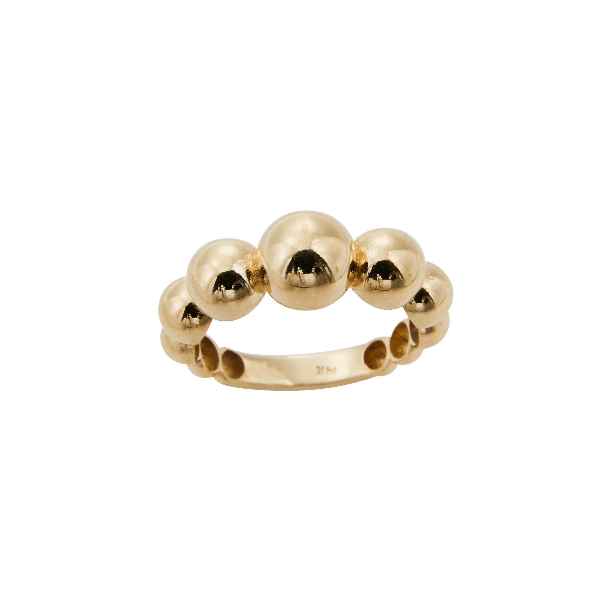 Gold Bubble Ring from Jeuje Fine Jewelry on a white background