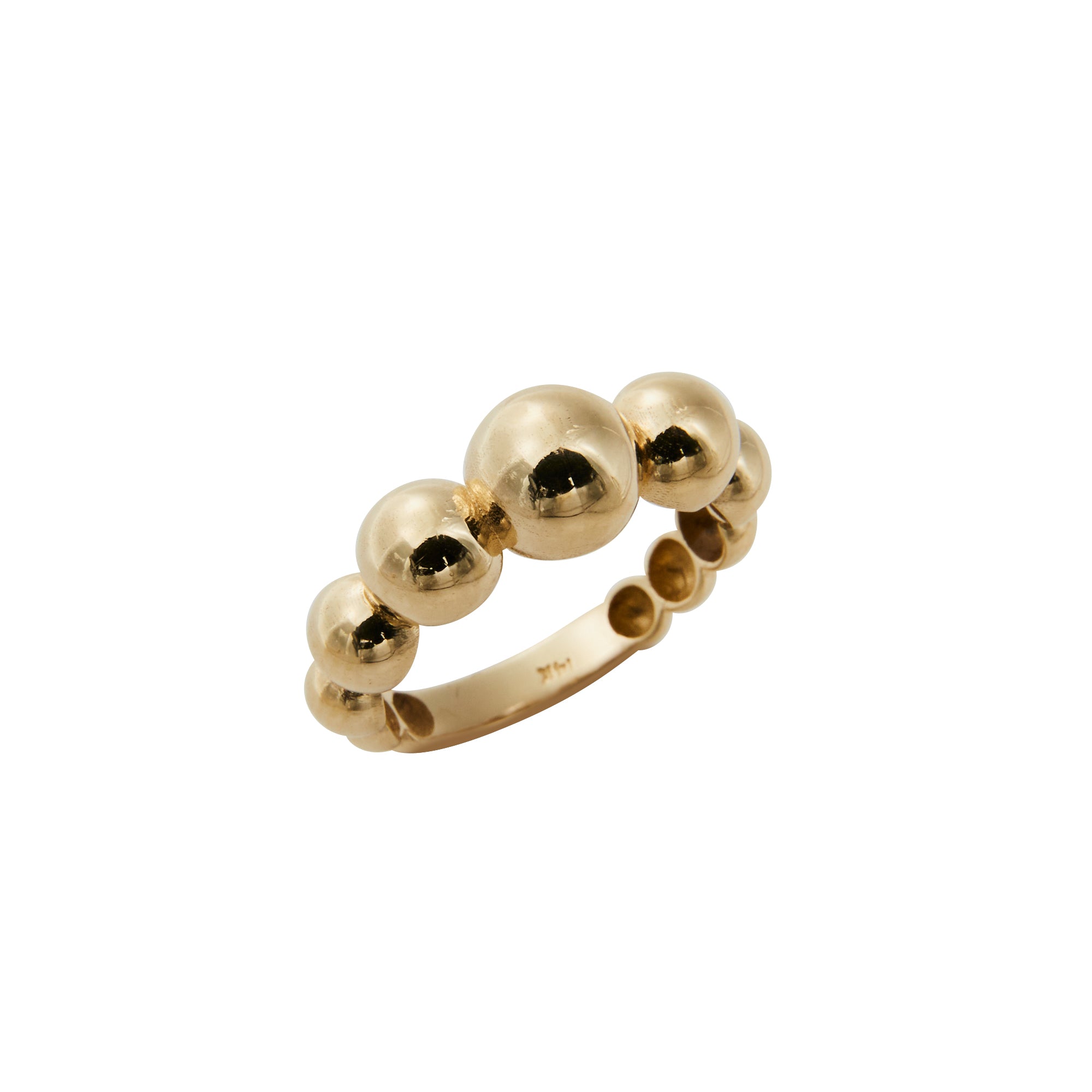 Gold Bubble Ring from Jeuje Fine Jewelry on a white background