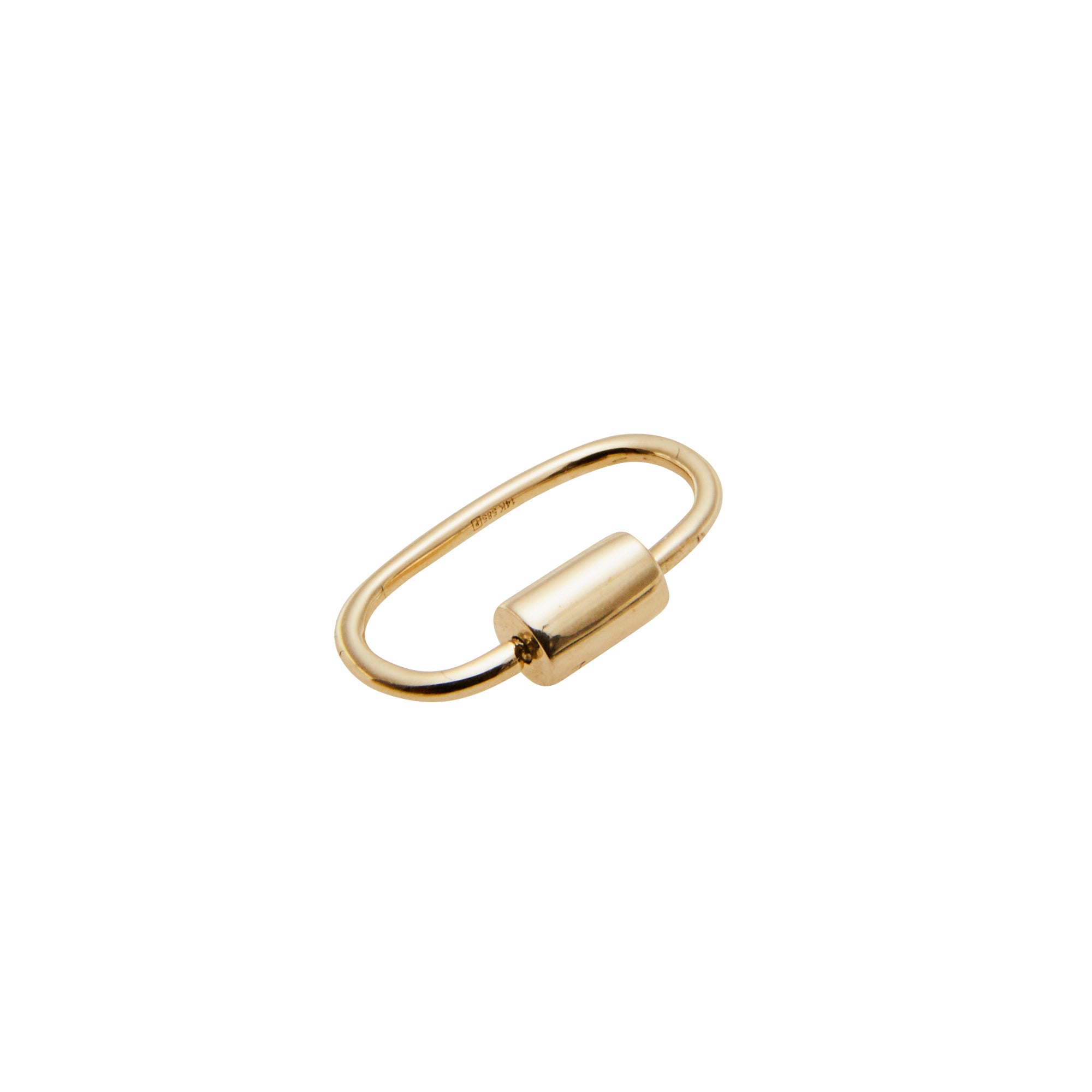 Small carabiner enhancer from Jeuje Fine Jewelry on a white background