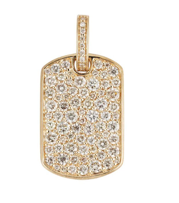 Diamond & Gold Tag Pendant