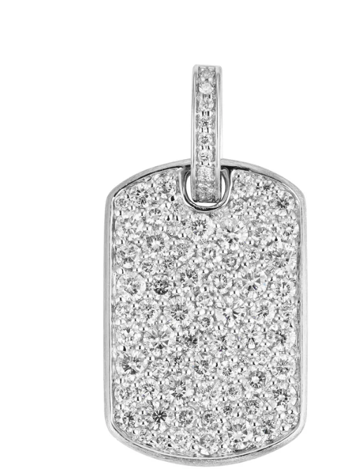 Diamond & Gold Tag Pendant