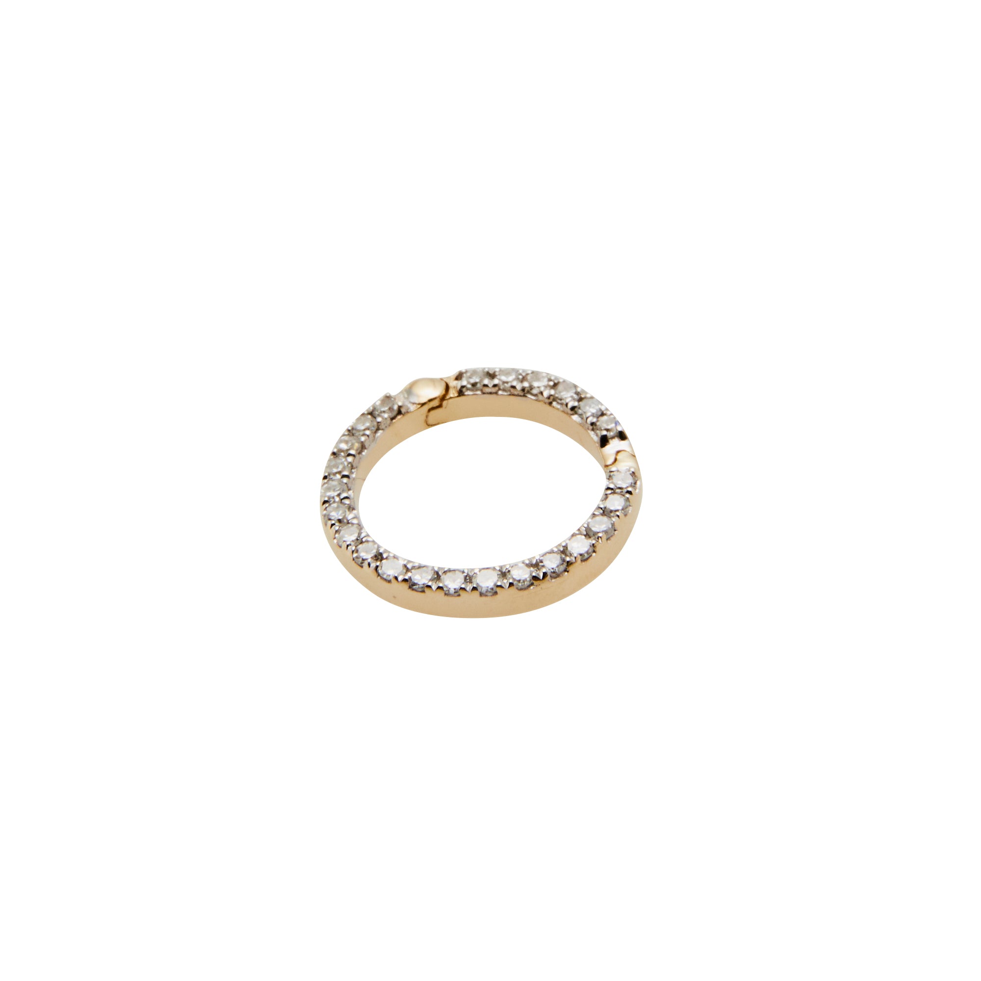 Large diamond circle enhancer from Jeuje Fine Jewelry on a white background