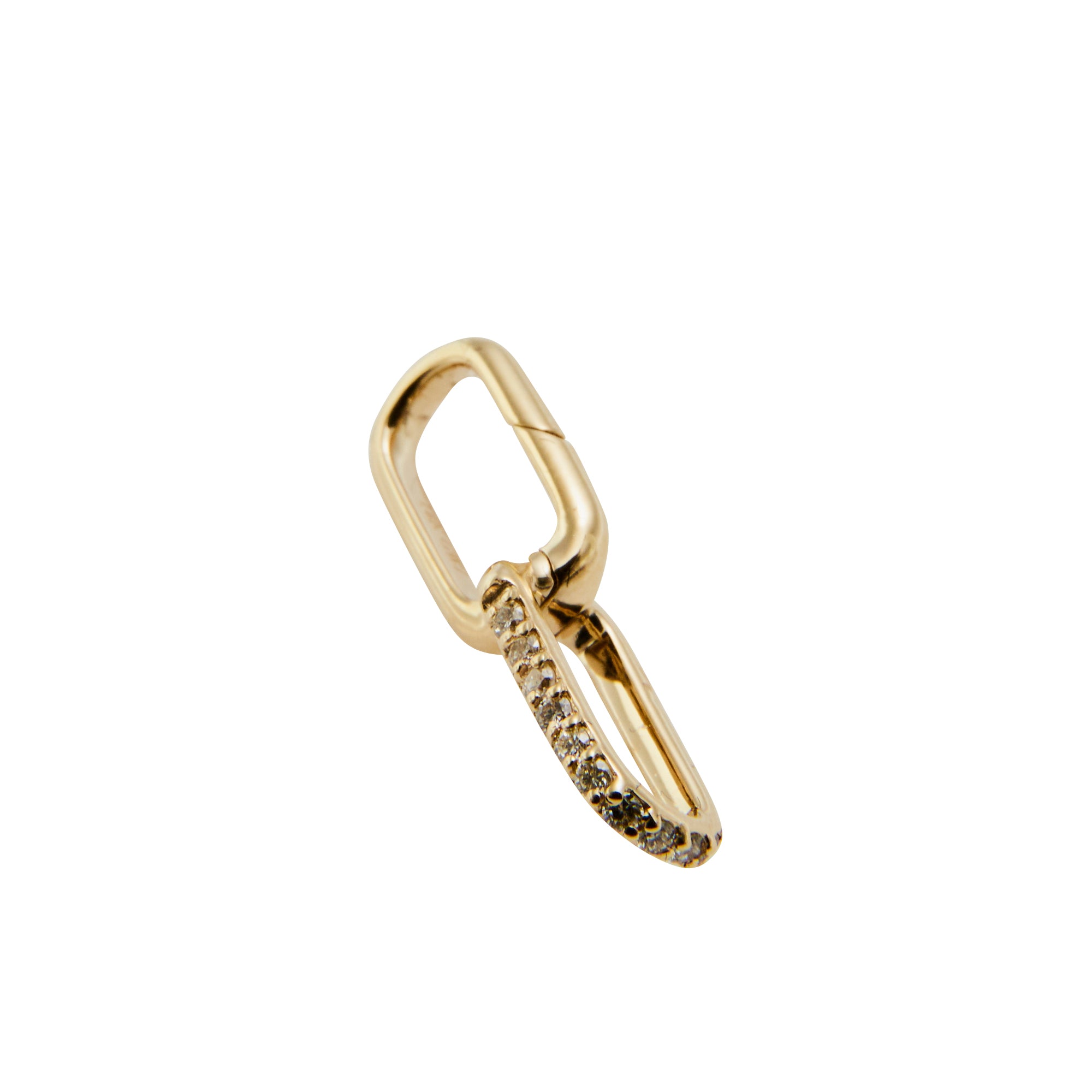 Double paperclip diamond enhancer from Jeuje Jewelry on a white background