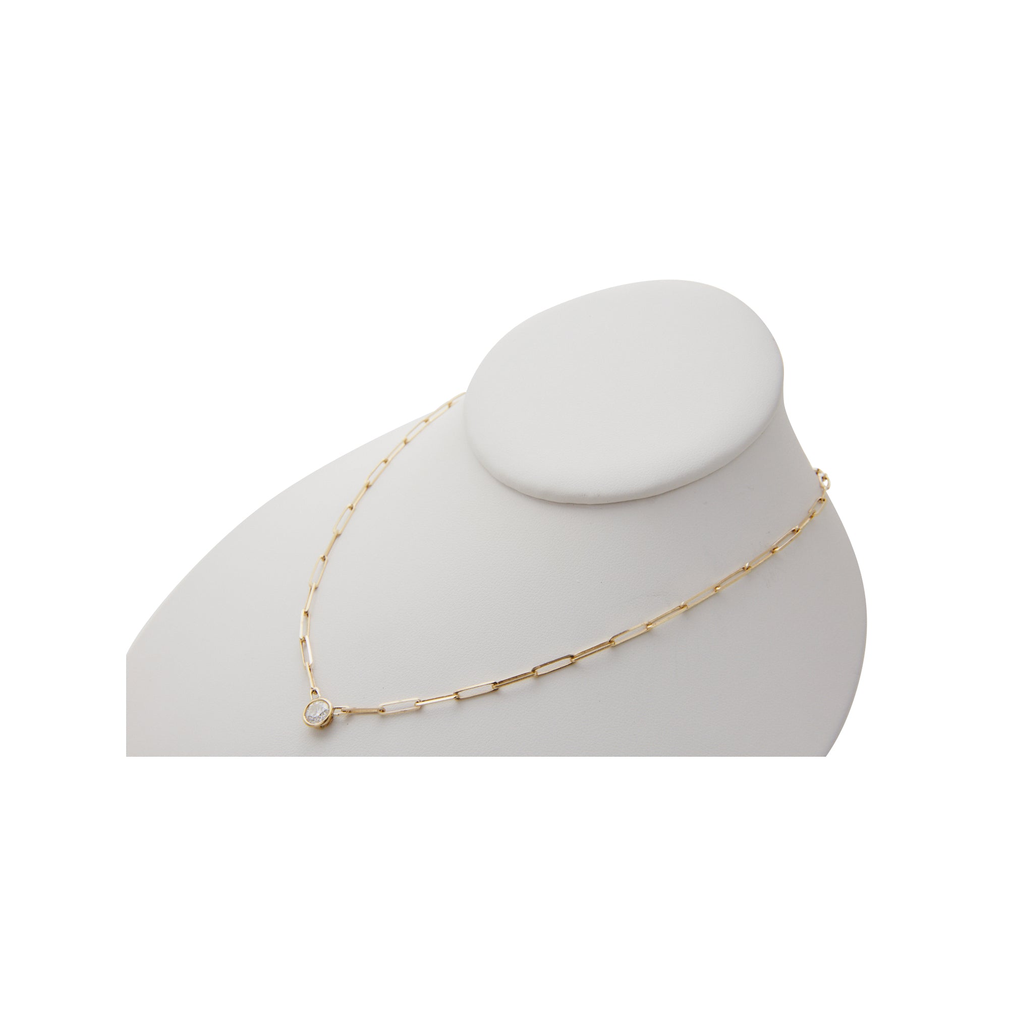 Diamond Solitaire Necklace from Jeuje Jewelry on a white background