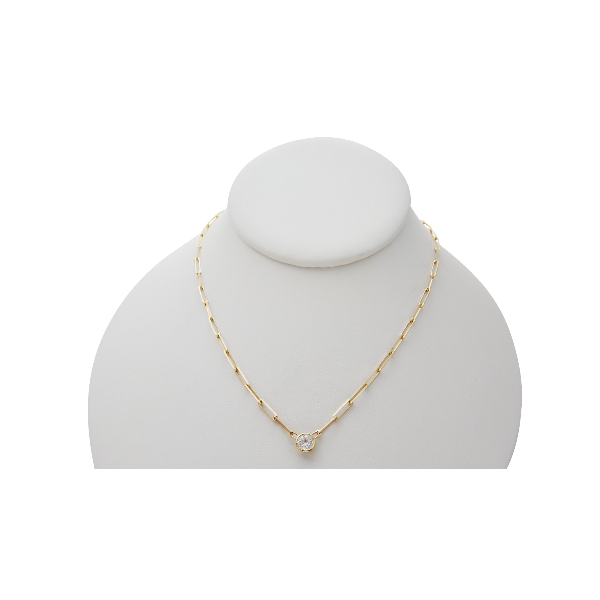 Diamond Solitaire Necklace from Jeuje Jewelry on a white background