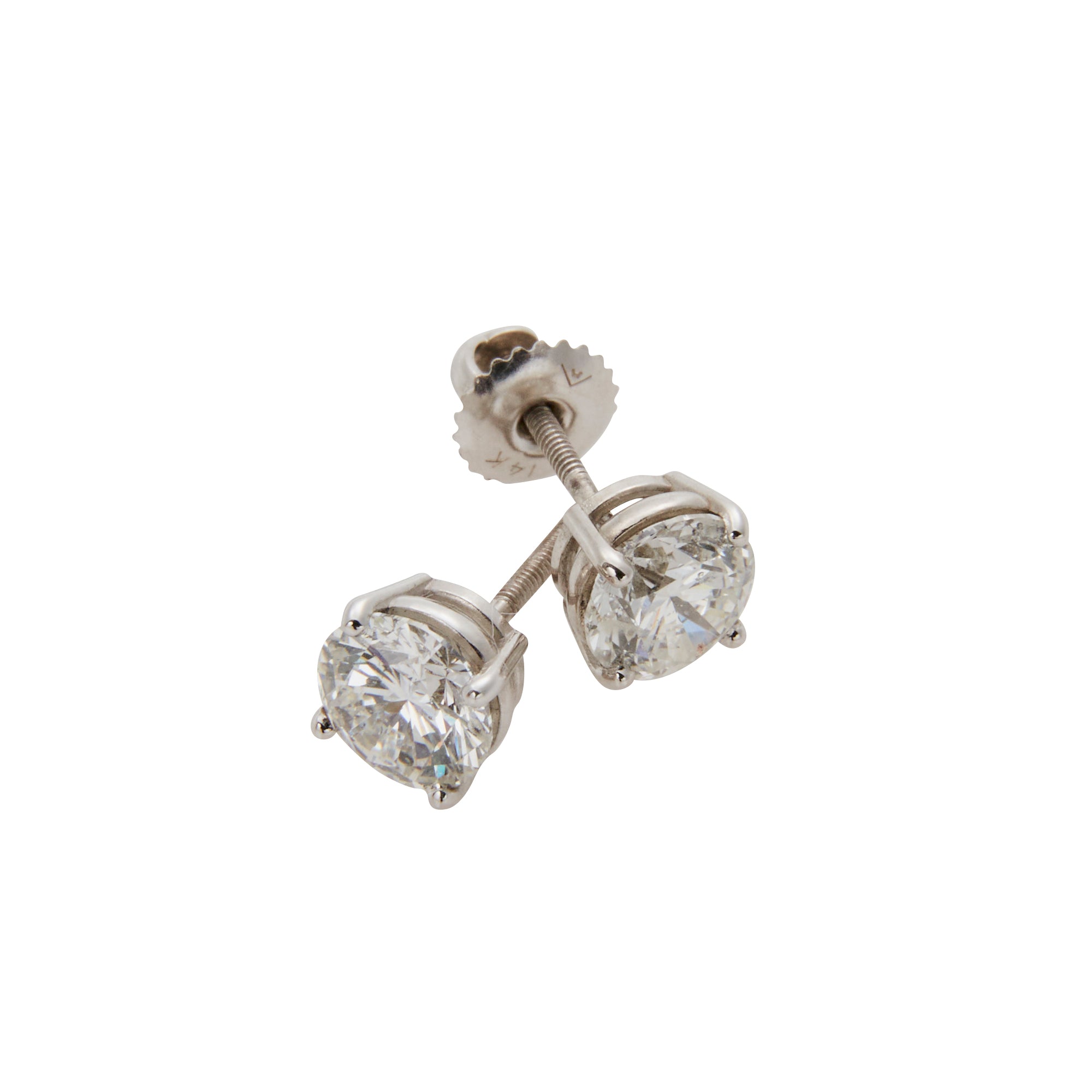 Small Diamond studs from Jeuje Fine Jewelry on a white background