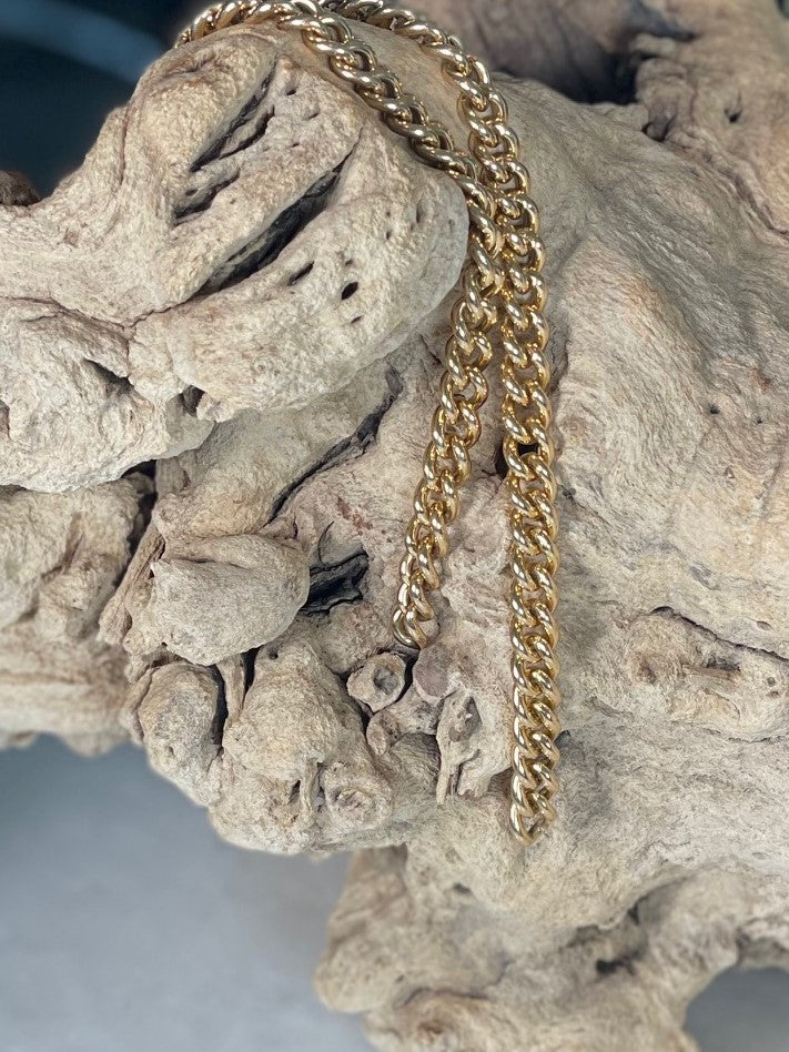 Gold-filled curb chain in 9.2mm from Jeuje Fine Jewelry