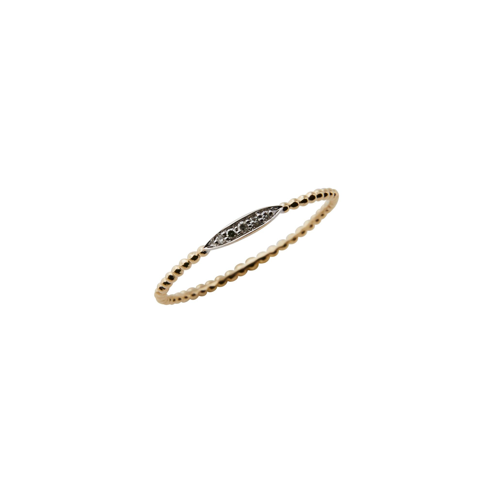 Mixed gold diamond stacking ring from Jeuje Fine Jewelry on a white background