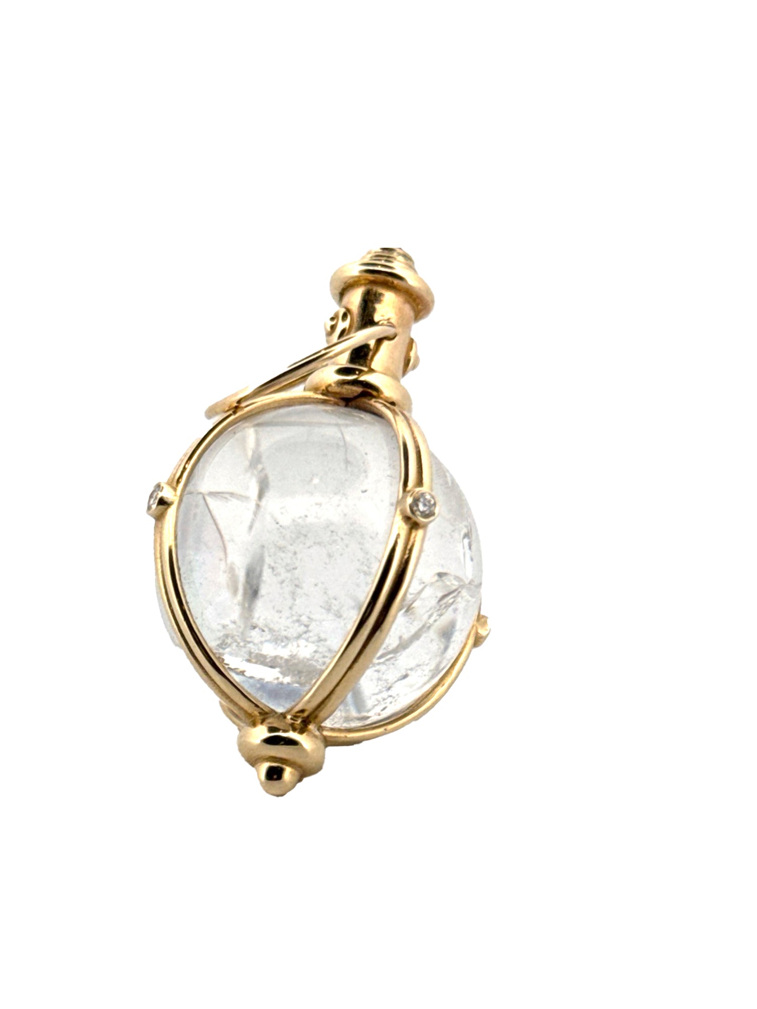 Quartz orb pendant from Jeuje Fine Jewelry on a white background