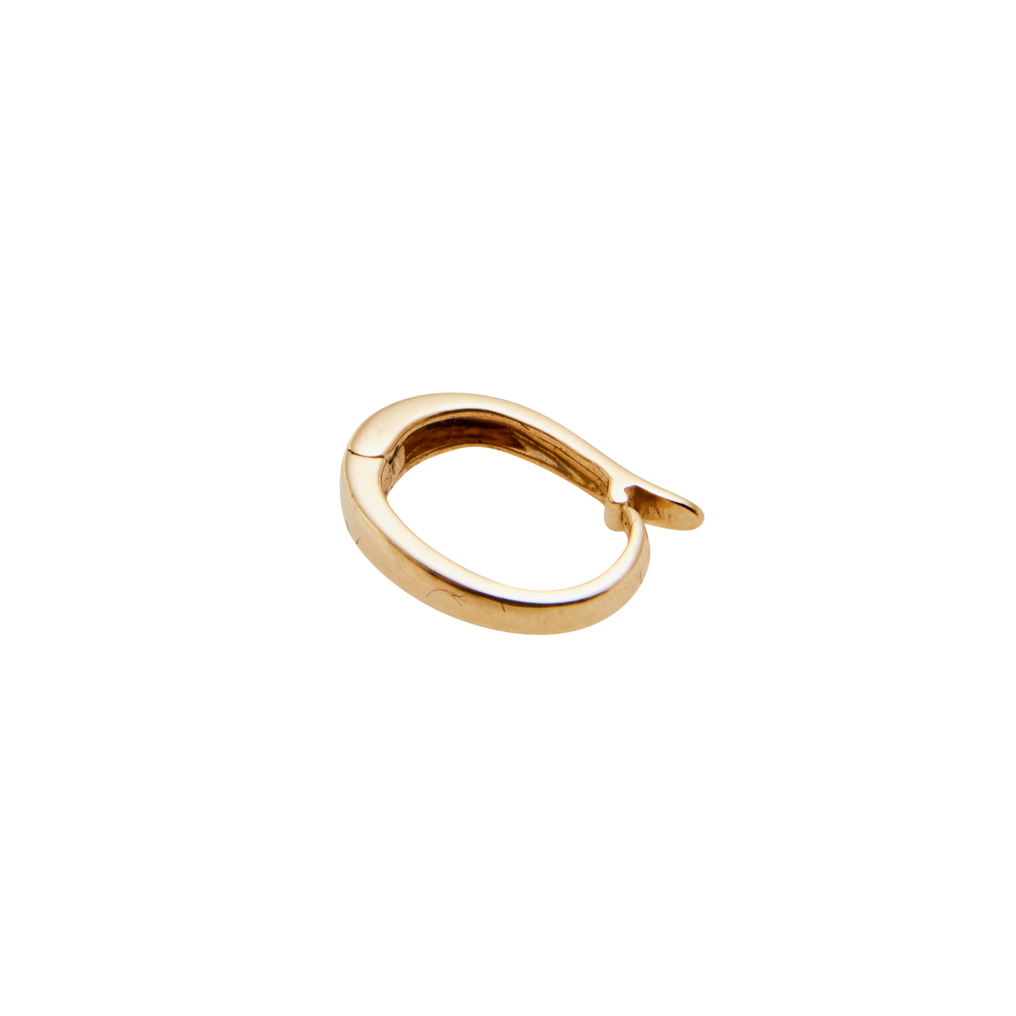 Oval gold enhancer from Jeuje Fine Jewelry on a white background