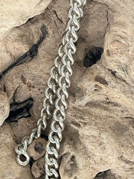 Silver curb chain in 9.2mm