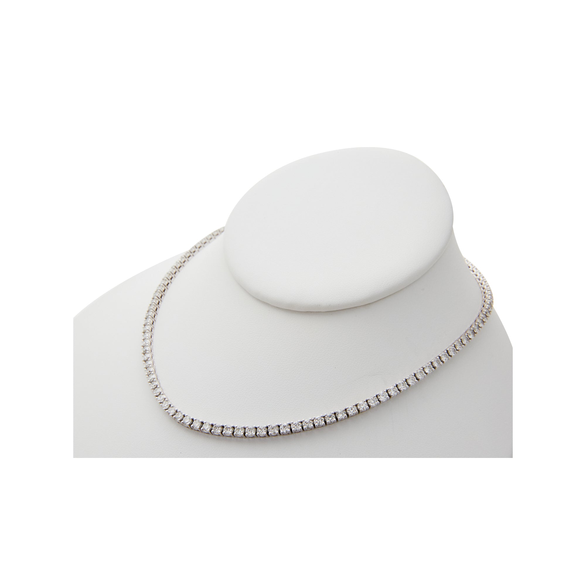 The Classic Diamond Tennis Necklace from Jeuje Fine Jewelry on a white background