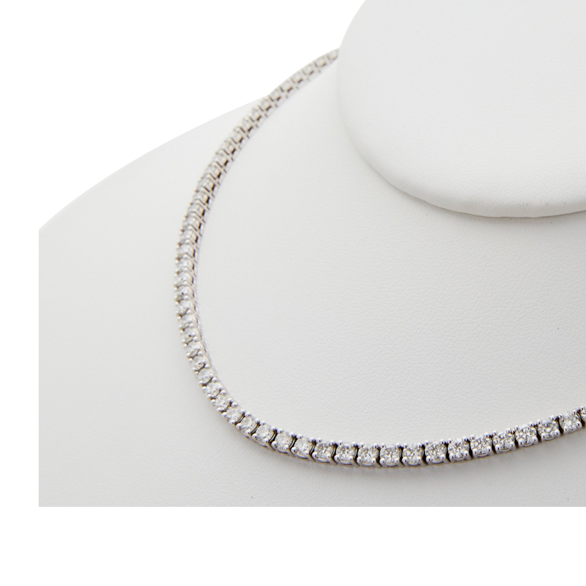 The Classic Diamond Tennis Necklace from Jeuje Fine Jewelry on a white background