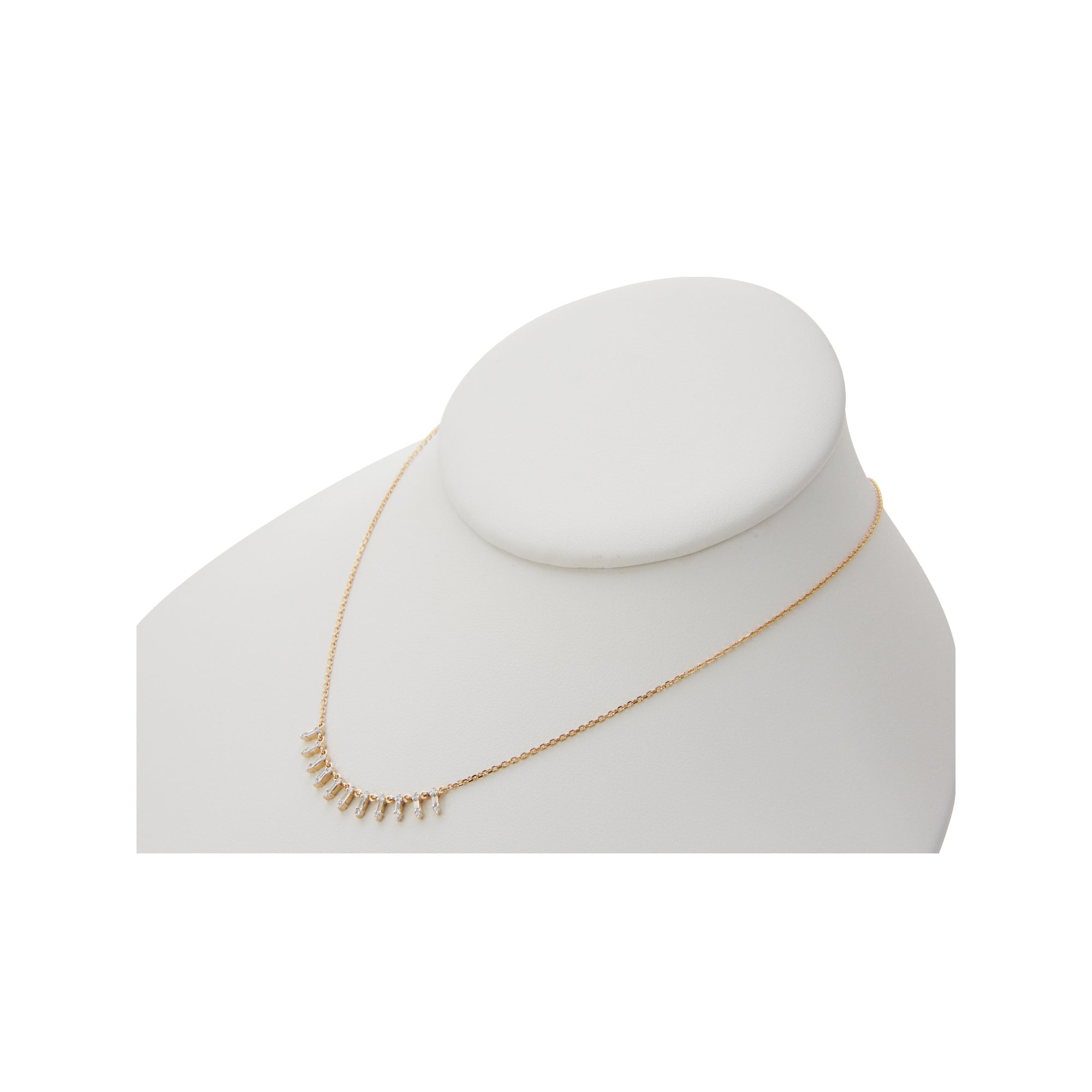 Petite diamond fringe necklace from Jeuje Fine Jewelry on a white background