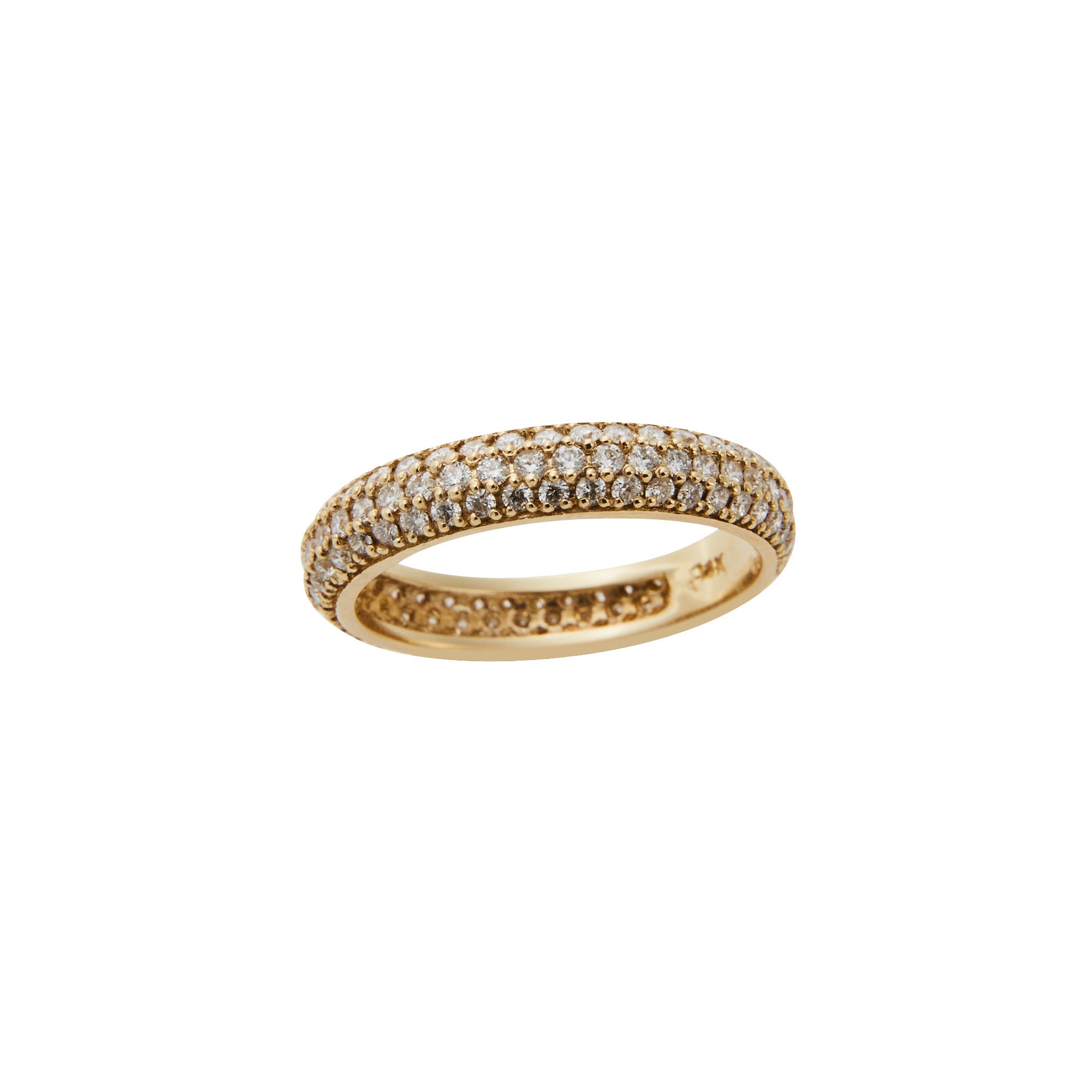 Triple Row Pave Diamond Band