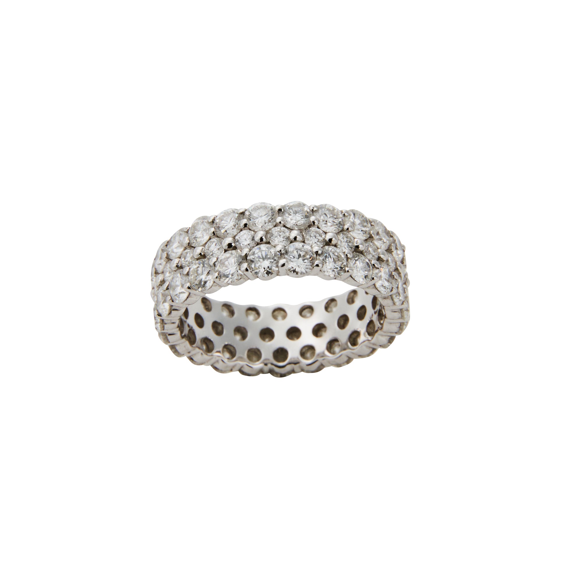 Tripe Row Diamond Band from Jeuje Fine Jewelry on a white background