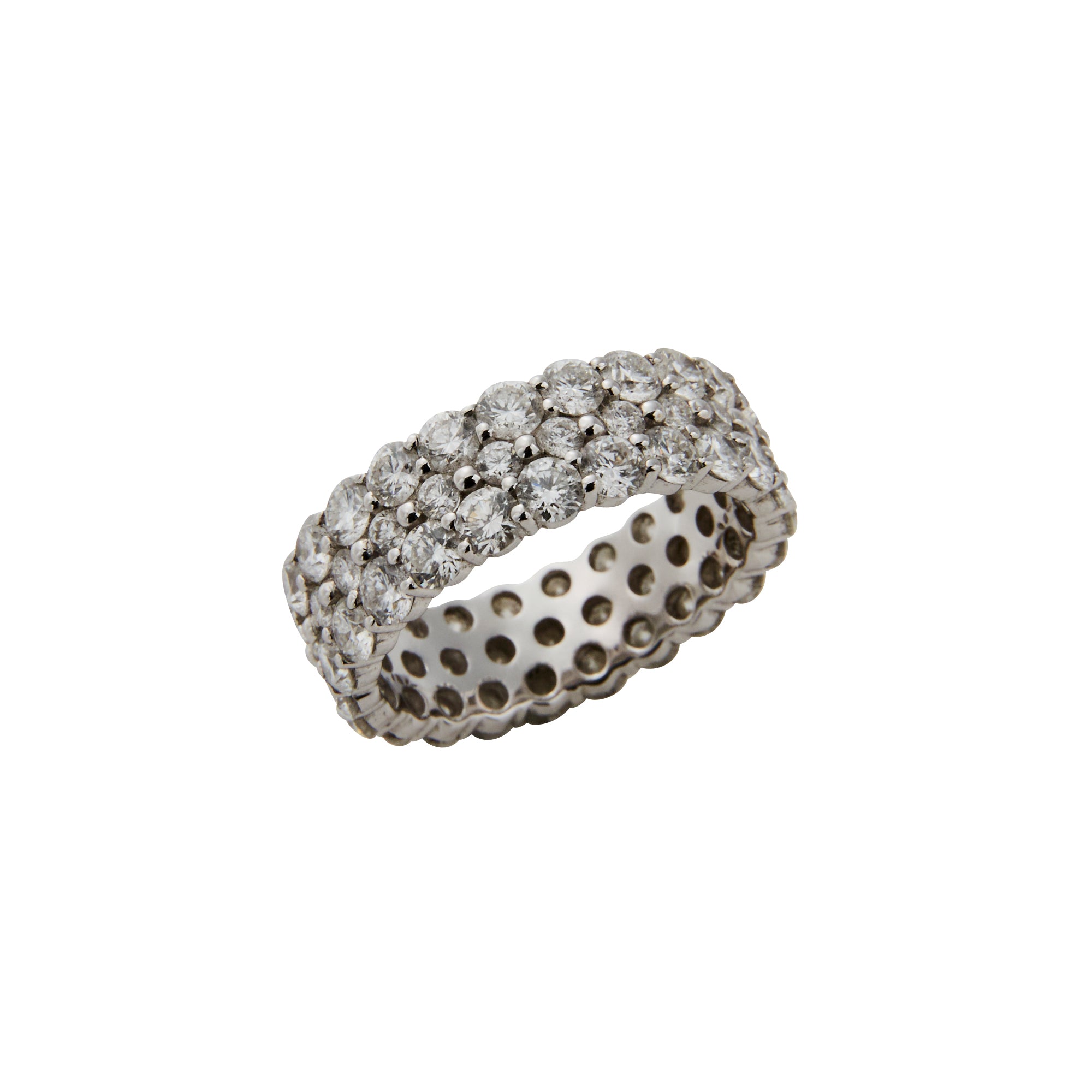 Tripe Row Diamond Band from Jeuje Fine Jewelry on a white background