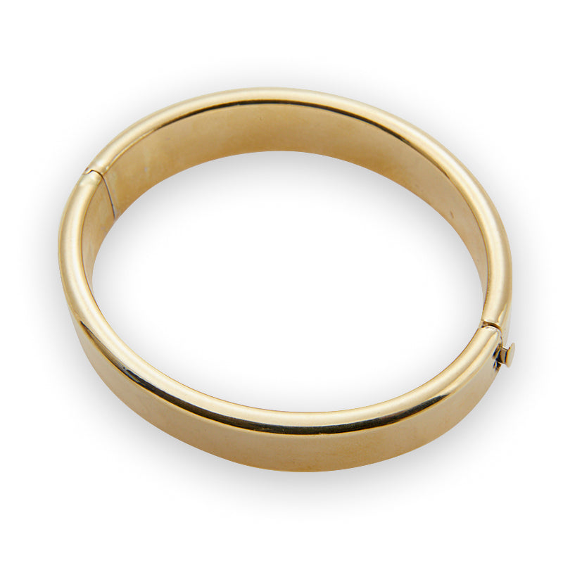 Wide Gold Bangle from Jeuje Fine Jewelry on a white background