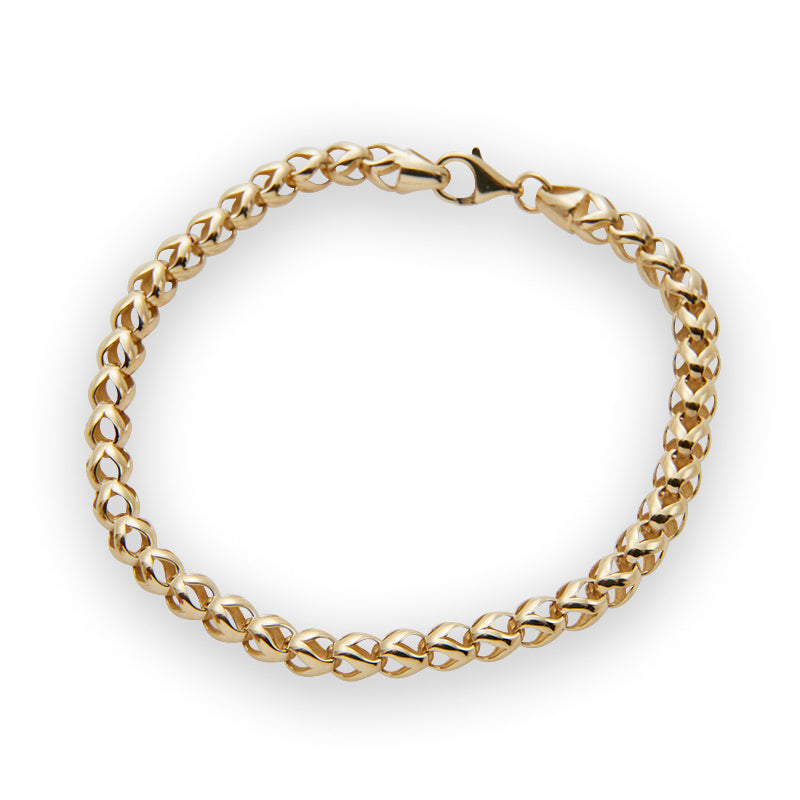 Woven Golden Bracelet from Jeuje Fine Jewelry on a white background