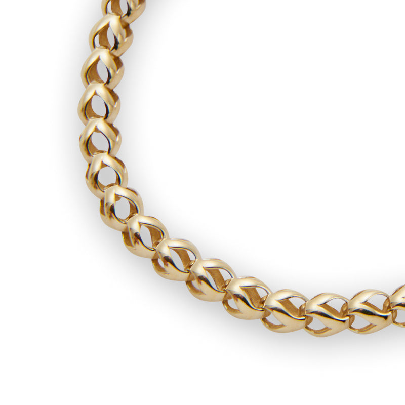 Woven Golden Bracelet from Jeuje Fine Jewelry on a white background